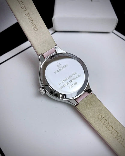 Swarovski Lovely 31mm Pink Leather Crystal Women's Watch 5261493
