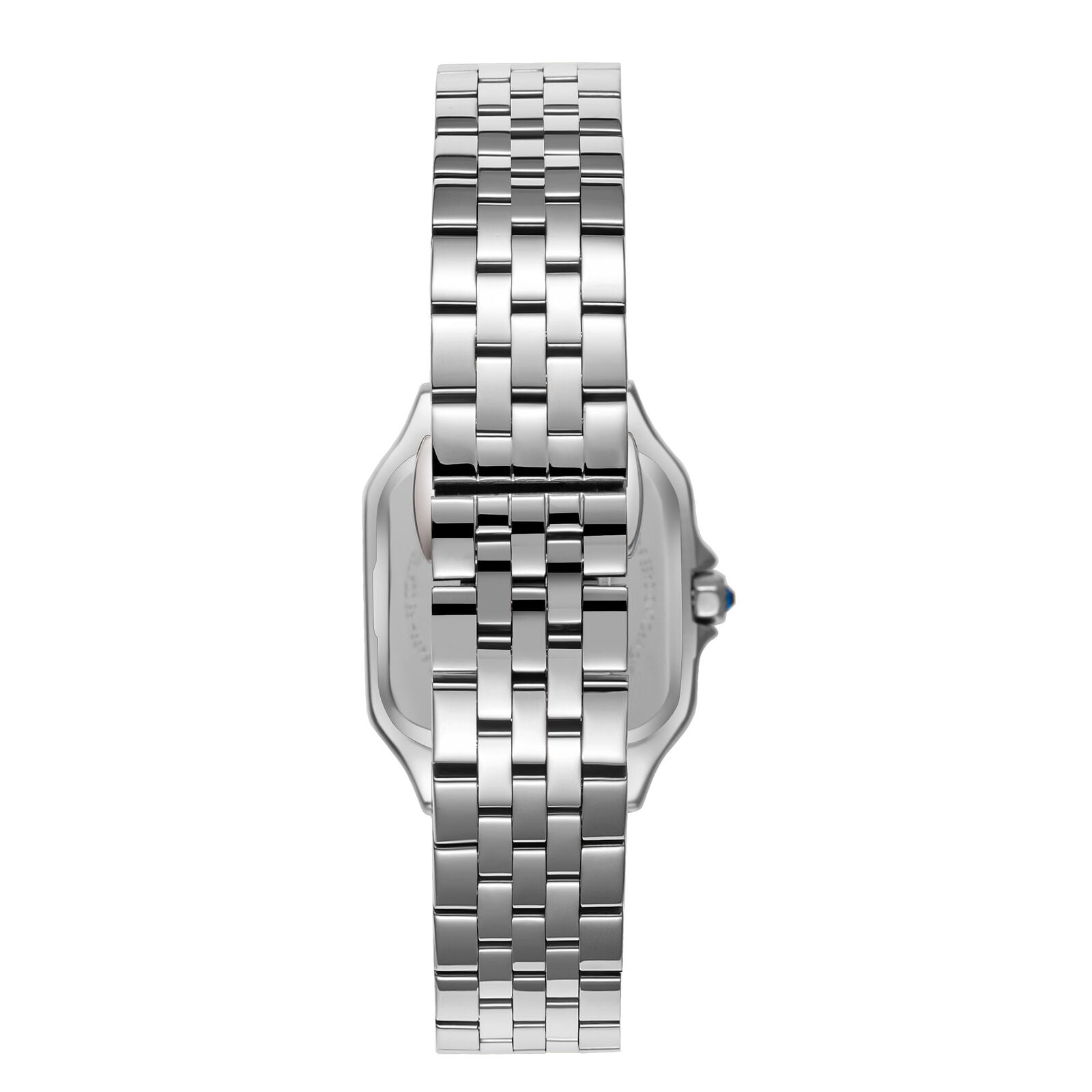 Beverly Hills Polo Club Roman Numeral Blue Dial Square Silver Watch BP3755C.370