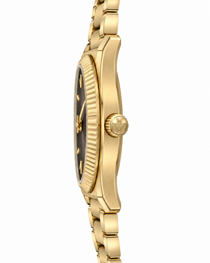 Emporio Armani 32mm Brown Dial Gold-Tone Unisex Watch AR11700
