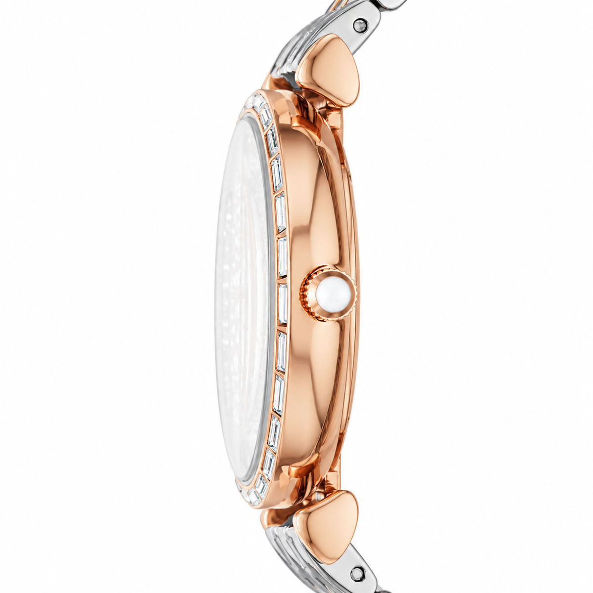Emporio Armani Gianni T-Bar 32mm Silver Dial Rose Gold-Tone Women's Watch AR11293