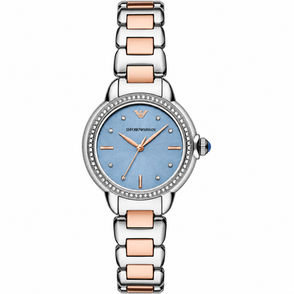 Emporio Armani Mia 32mm Blue Dial Two-Tone Women's Watch AR11597