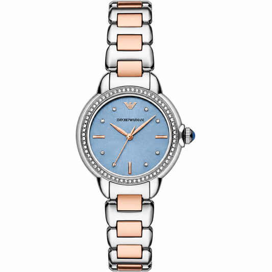 Emporio Armani Mia 32mm Blue Dial Two-Tone Women's Watch AR11597