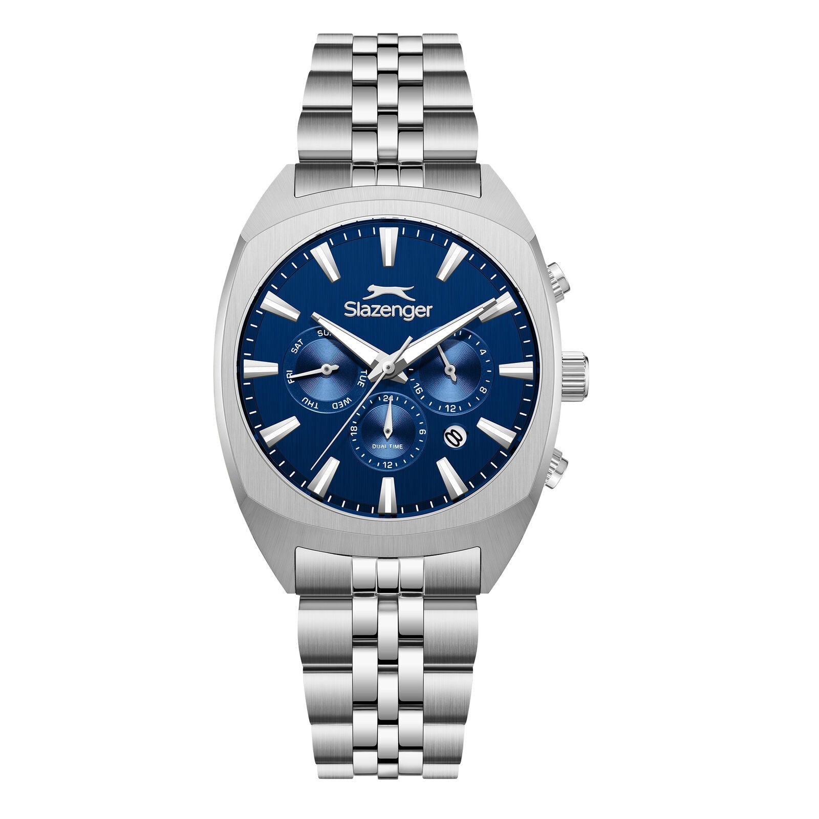 Slazenger Luminous Multifuntion Dark Blue Sunray Dial Silver Watch - SL.09.2574.2.390 Main image
