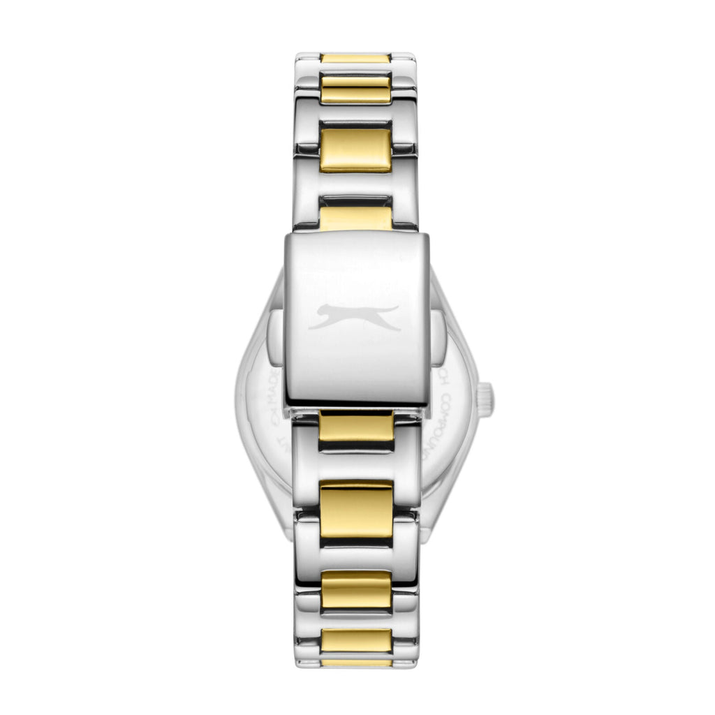 Slazenger Crystals White Dial Two Tone Watch - SL.09.2590.3.220