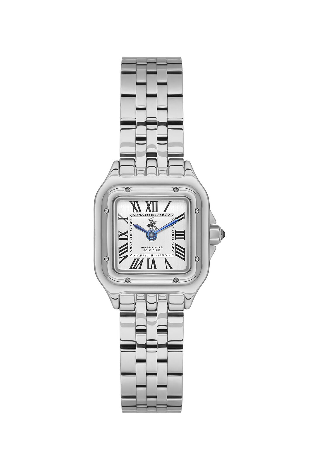Beverly Hills Polo Club Roman Numeral Blue Steel Silver Watch BP3600C.331 Hoofdafbeelding
