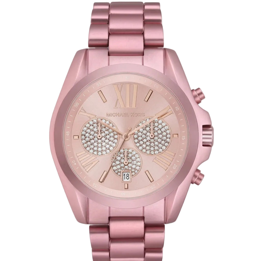 Michael Kors Bradshaw 43mm Pink Dial Pink-Tone Women's Watch MK6752