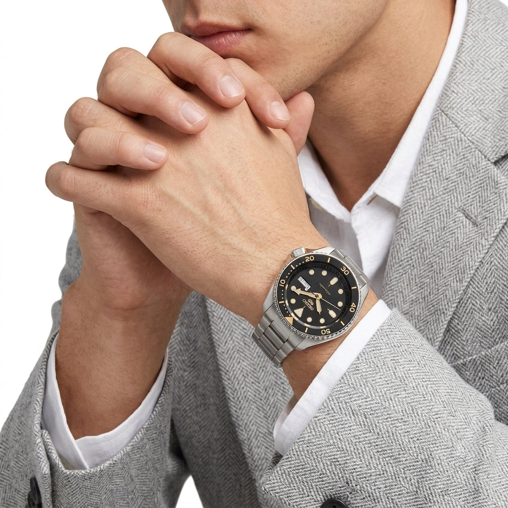 Seiko 5 Sports 42mm Black Dial Stainless Steel Automatic Men's Watch SRPD57K1