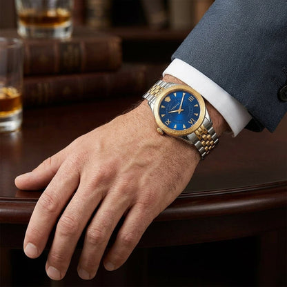 Versace Hellenyium 35mm Blue Dial Two-Tone Women's Watch VE2S00522
