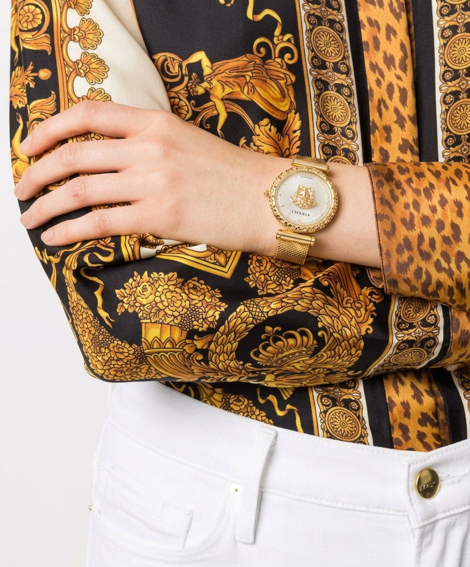 Versace Empire Greca 37mm Gold-Tone Women's Watch VEDV00619