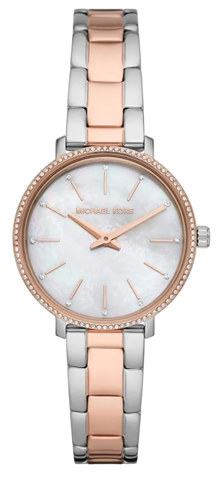 Michael Kors Pyper Quartz Mother of Pearl White Dial Two Tone Steel Strap Watch For Women - MK1066 Hoofdafbeelding