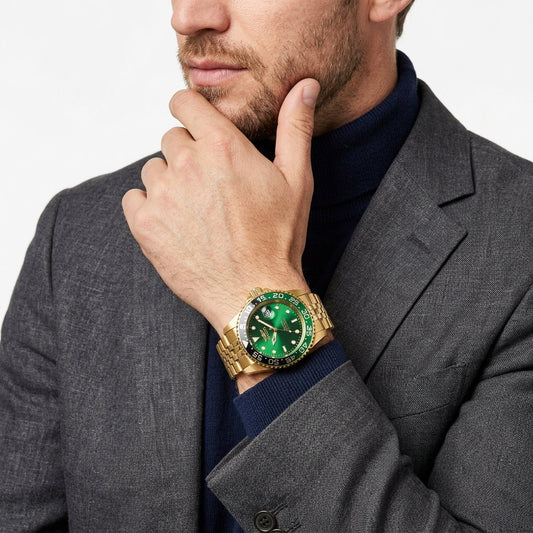 Invicta Pro Diver 40mm Green Dial Gold-Tone Men's Watch 36044