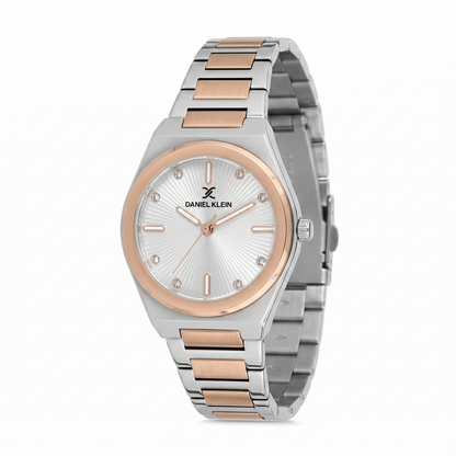 Daniel Klein Premium 32mm Silver Dial Two-Tone Unisex Watch DK.1.13900-6