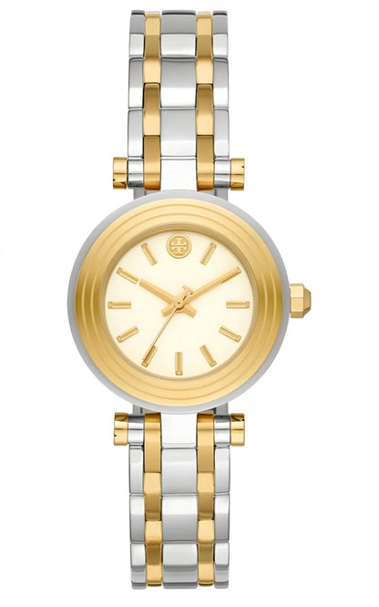 Tory Burch 30mm Ivory Dial Gold-Tone Women's Watch TBW9013