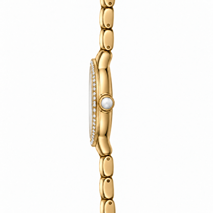 Emporio Armani Mia 32mm Gold Dial Gold-Tone Crystal Women's Watch AR11609