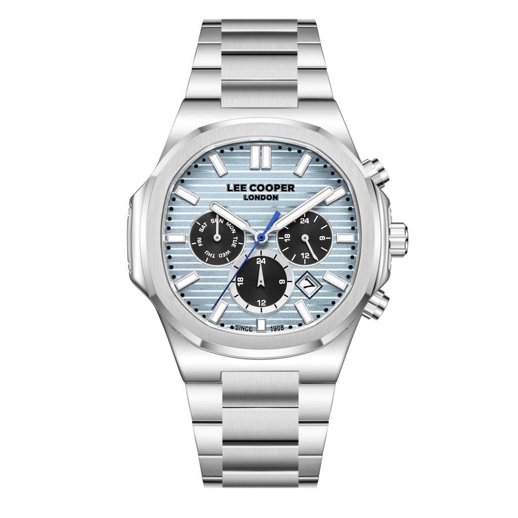 Lee Cooper Gauthier Multifunction Blue Dial Silver Watch - LC08272.300