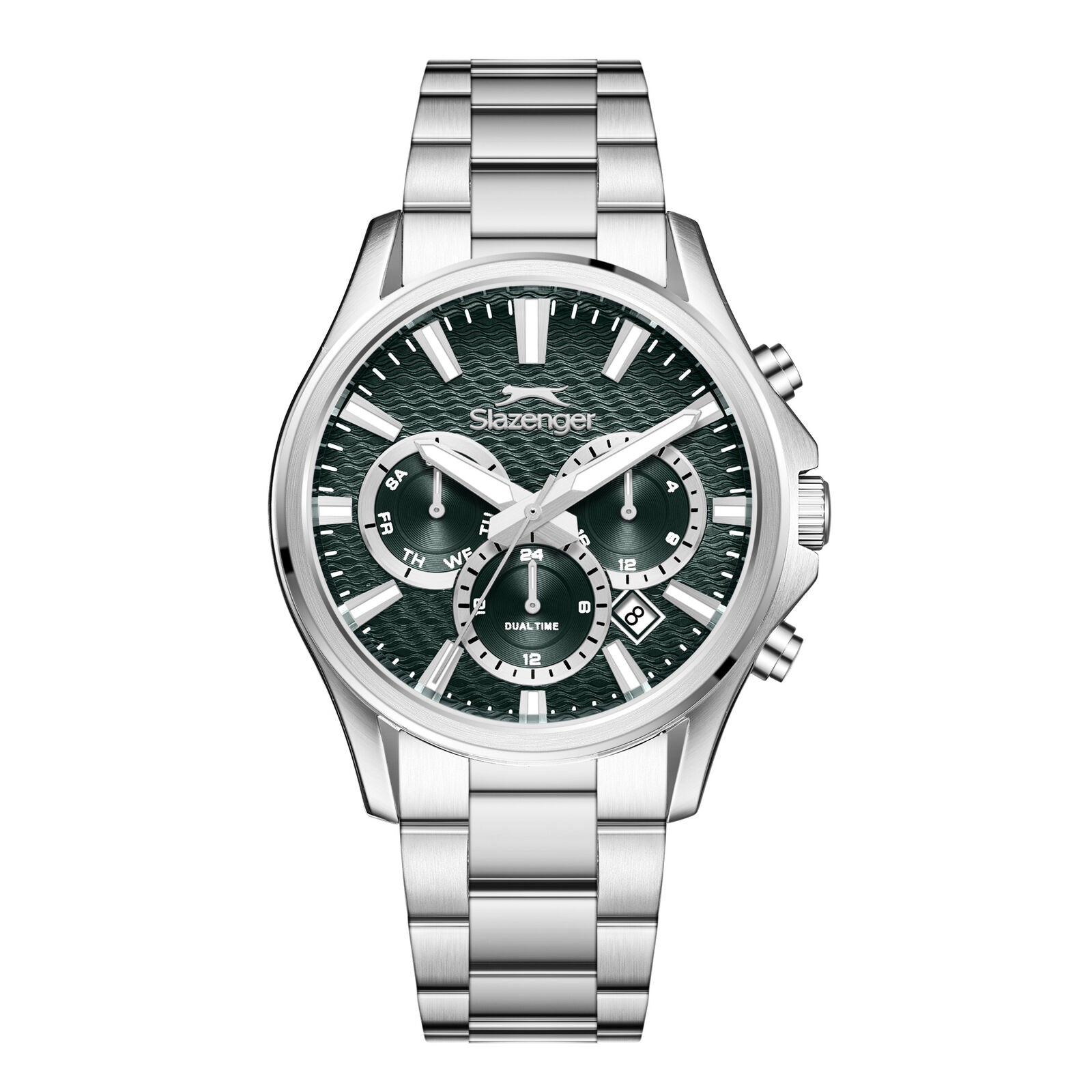Slazenger Oversized Multifunction Emerald Dial Silver Watch - SL.09.2601.2.370 Main image