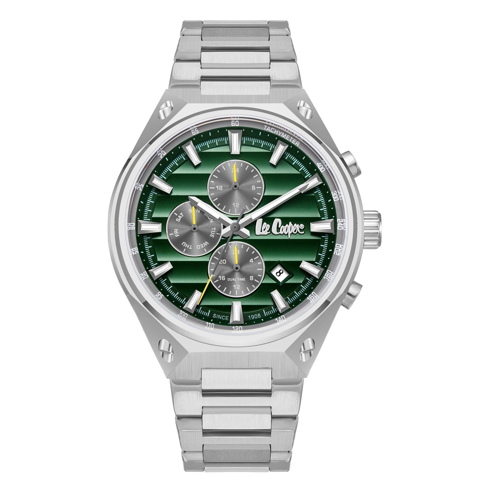 Lee Cooper Gavinus Multifuntion Green Dial Silver Watch - LC08026.370 Main image