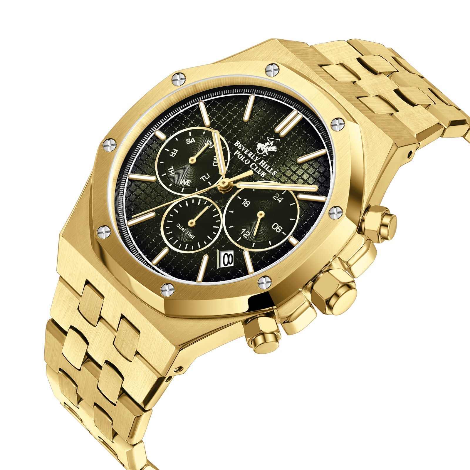 Beverly Hills Polo Club Luxury All Gold Date Multifunction Watch BP3051X.170