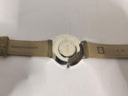 Lorenzen Dilimi Slim White Dial Beige Suede Strap Men's Watch (Pre-Owned)