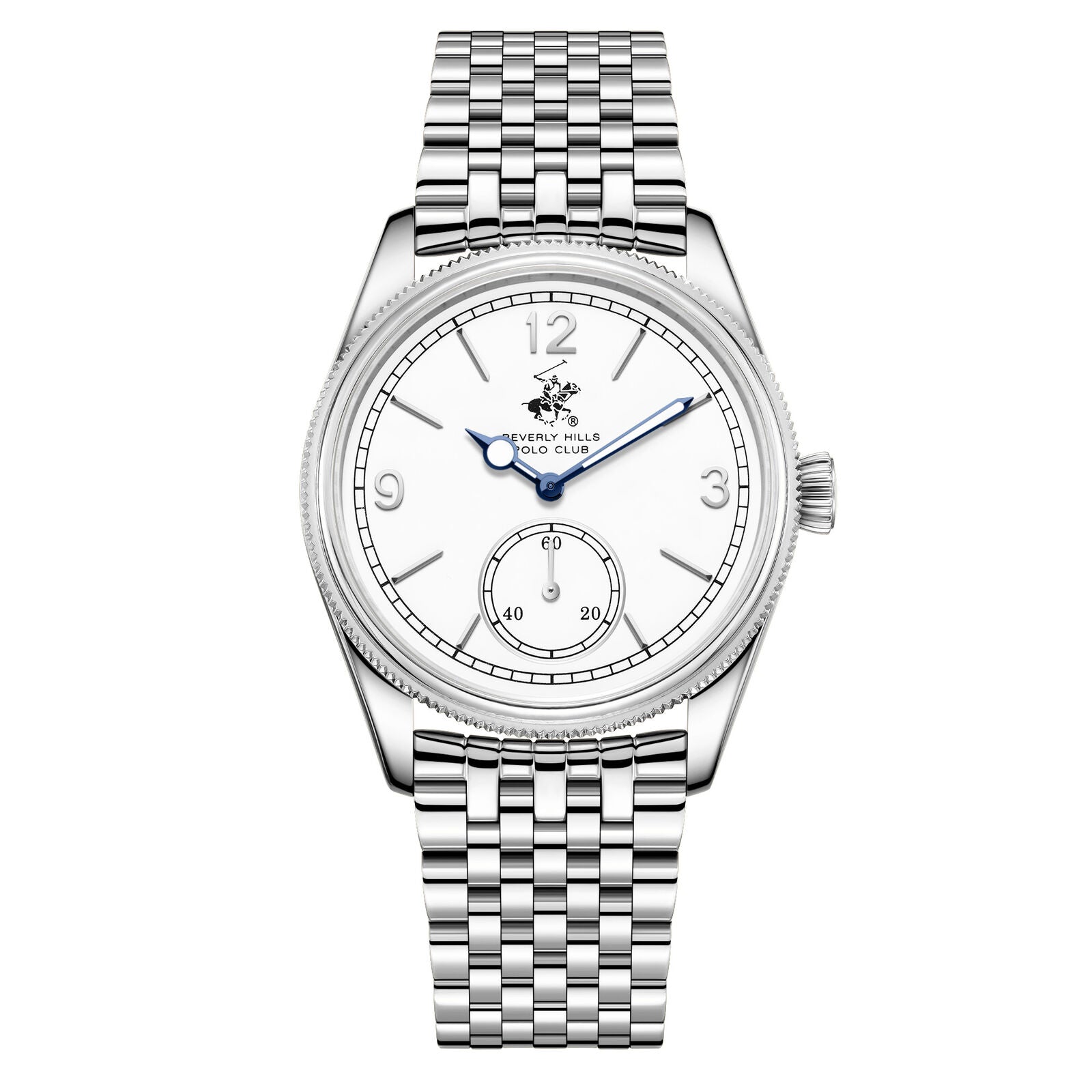 Beverly Hills Polo Club Blue Steel White Dial Silver Watch BP3890X.330 Main image