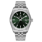 Beverly Hills Polo Club Classy Green Dial Silver Date Watch BP3018X.371