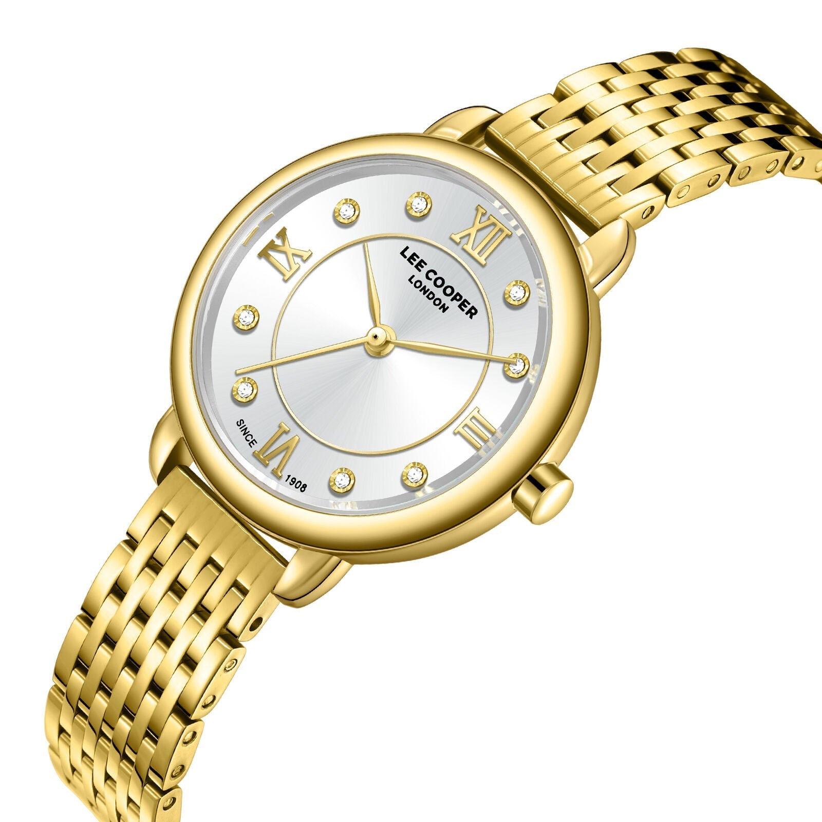Lee Cooper Elegance Silver Dial Gold Watch - LC08287.130 Secundaire afbeelding