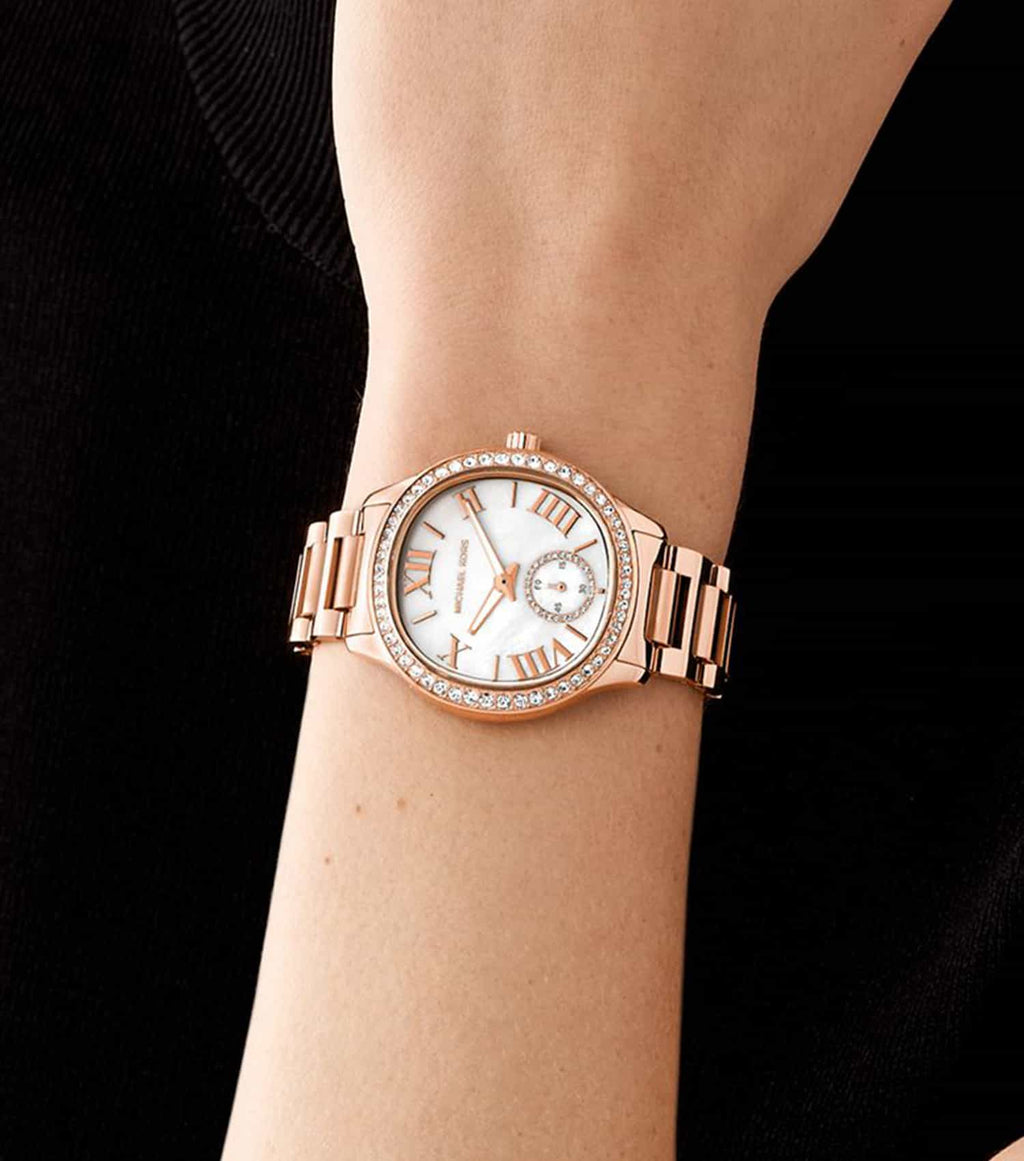 Michael Kors Sage Pavé Rose Gold-Tone Women's Watch - MK4806
