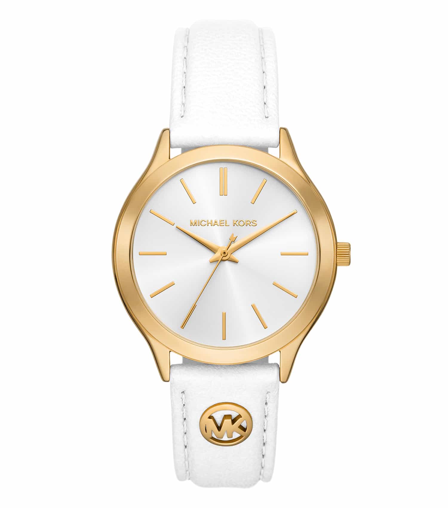 Michael Kors Slim Runway White Leather Women's Watch - MK7466 Hoofdafbeelding