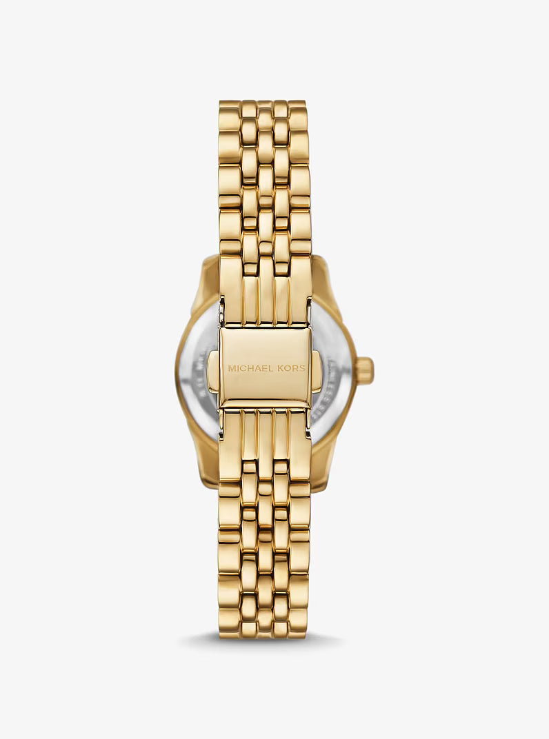 Michael Kors Petite Lexington 26mm Gold-Tone Pavé Women's Watch MK4842