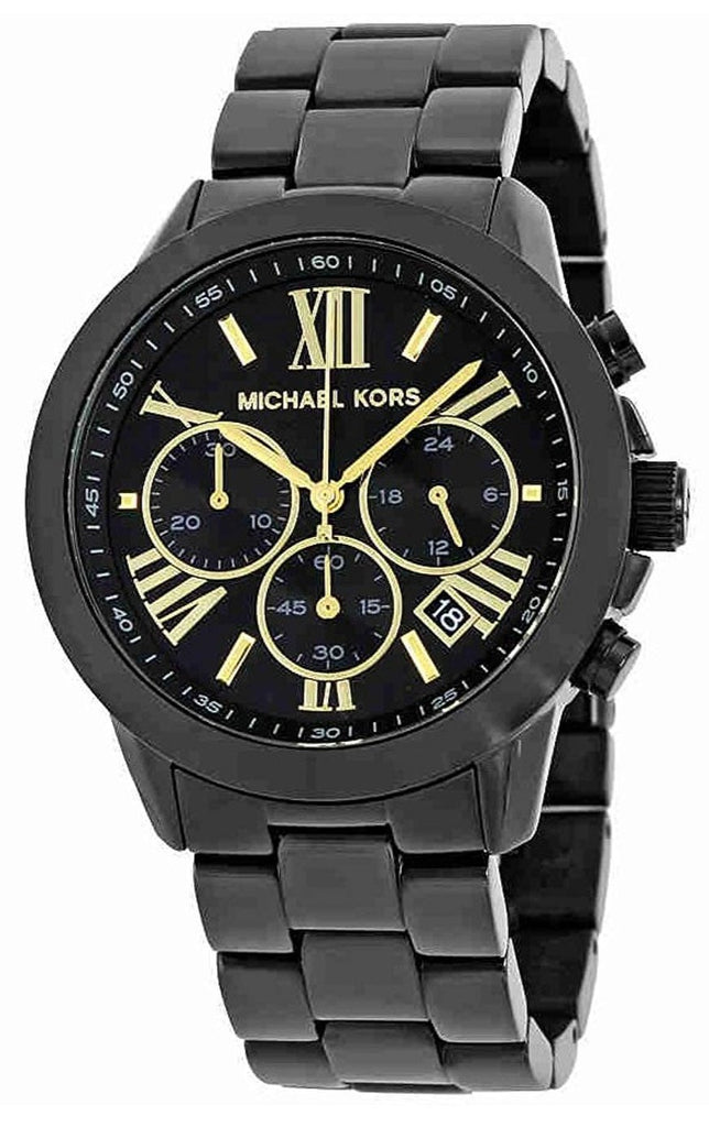 Michael Kors Brecken Chronograaf Horloge van Zwart Roestvrij Staal - MK6302 Hoofdafbeelding