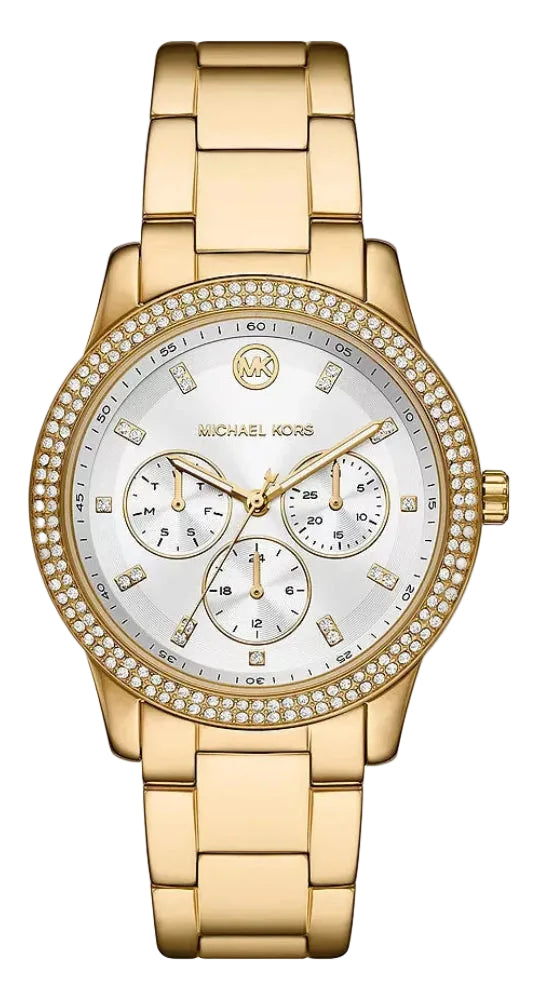 Michael Kors Tibby Multifunction Silver Sunray Dial Gold Women's Watch - MK6969 Hoofdafbeelding