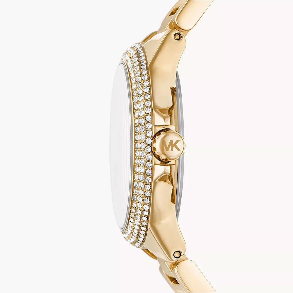 Michael Kors Camille Mini Pavé dameshorloge met groene wijzerplaat en gouden accenten - MK6981 Secundaire afbeelding