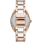 Michael Kors Janelle Three-Hand Rose Gold White Acetate Women's Watch - MK7134