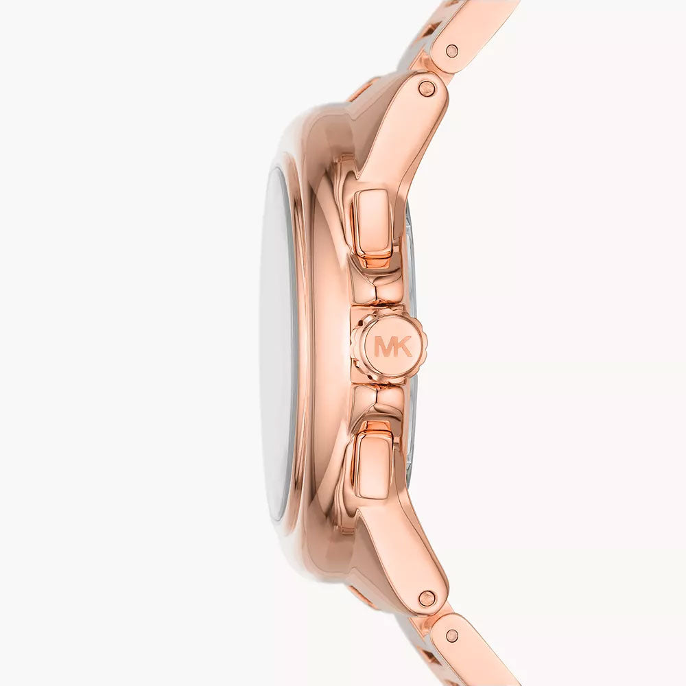 Michael Kors Camille Chronograaf Dameshorloge met witte wijzerplaat en roségouden afwerking - MK7271 Secundaire afbeelding