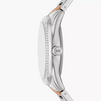 Michael Kors Janelle Silver Dial Two Tone Steel Strap Women's Watch MK7383