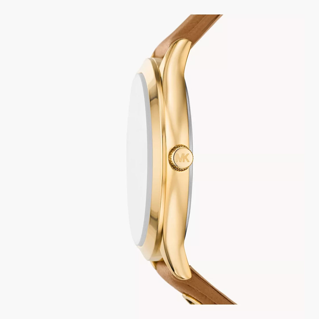 Michael Kors Slim Runway dameshorloge met witte wijzerplaat en bruine leren band - MK7465 Secundaire afbeelding