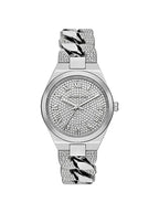 Michael Kors Lennox Pavé Silver-Tone Curb-Link Women's Watch - MK7488