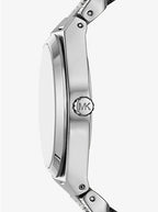 Michael Kors Lennox Pavé Silver-Tone Curb-Link Women's Watch - MK7488