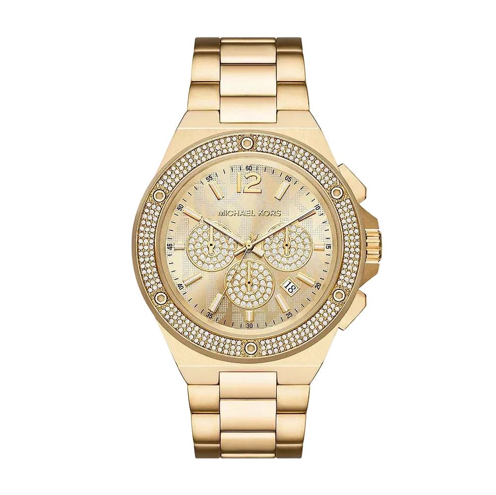 Michael Kors Lennox Pavé Chronograph Gold Men's Watch - MK8989 Main image