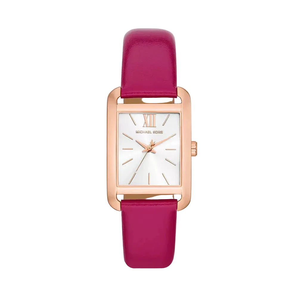 Michael Kors Monroe Three-Hand Pink Leather Strap Women's Watch - MKO1029 Hoofdafbeelding