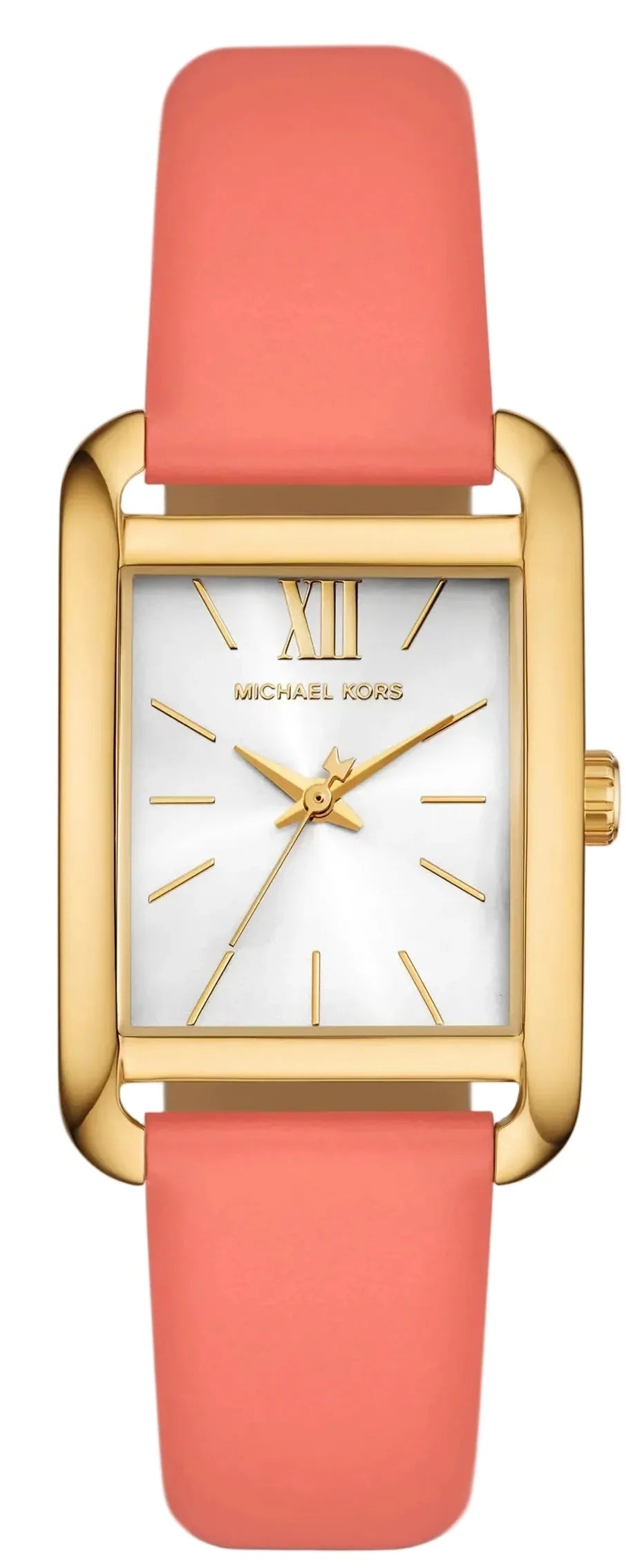 Michael Kors Petite Monroe 28mm Gold-Tone Leather Women's Watch MKO1060