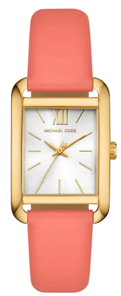 Michael Kors Petite Monroe 28mm Gold-Tone Leather Women's Watch MKO1060