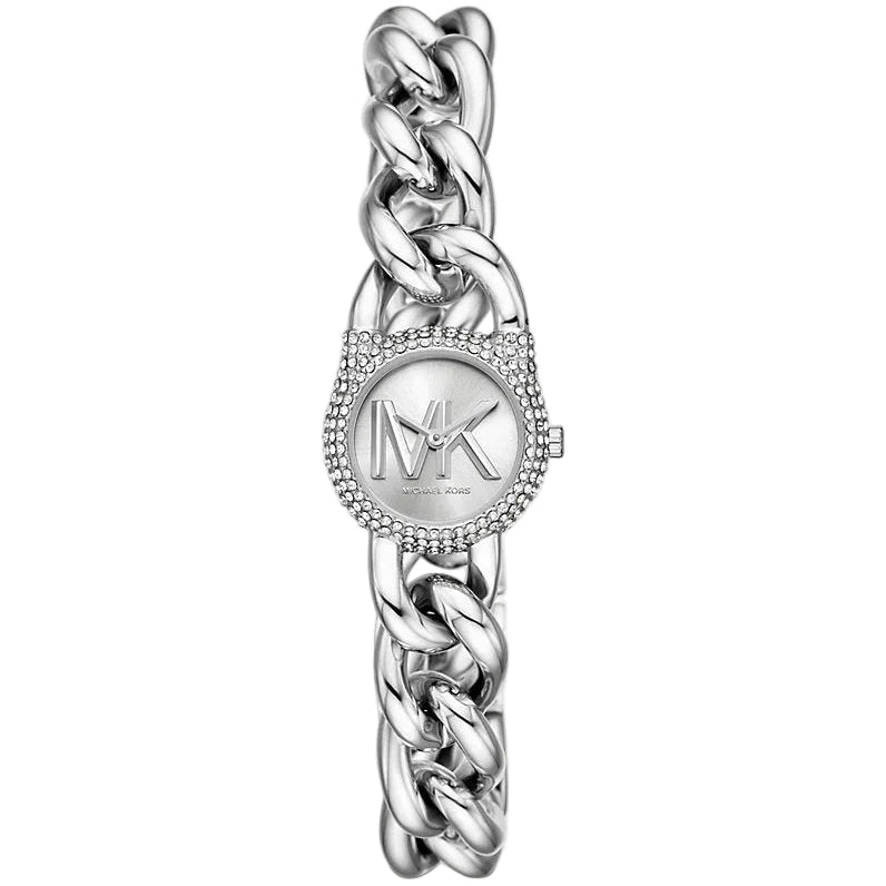 Michael Kors Petite Pavé Silver Chain Link Ladies Watch - MKO1068 Hoofdafbeelding