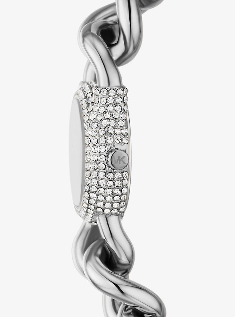 Michael Kors Petite Pavé Silver Chain Link Ladies Watch - MKO1068 Secundaire afbeelding