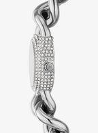 Michael Kors Petite Pavé Silver Chain Link Ladies Watch - MKO1068