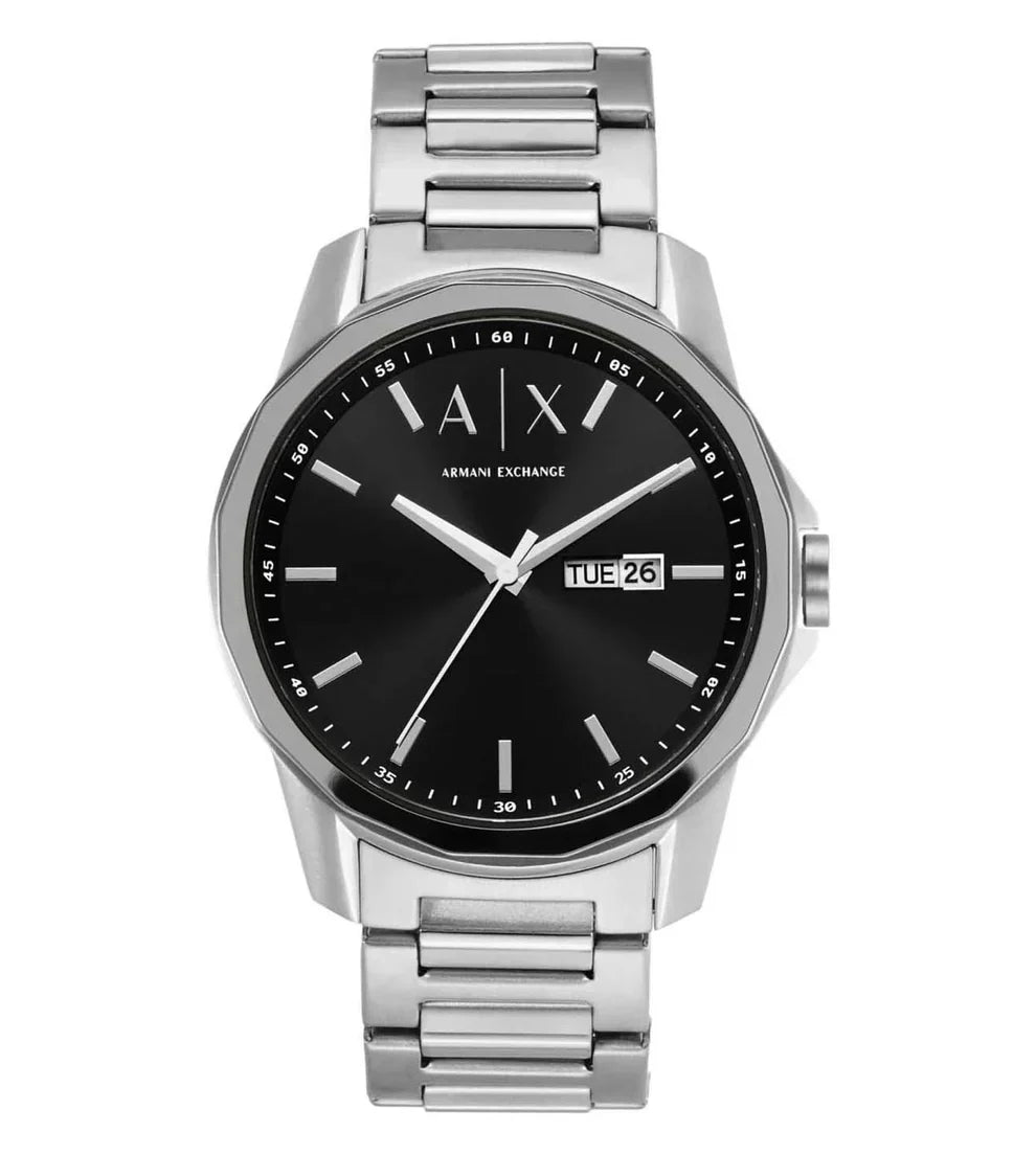Armani Exchange Banks Day-Date Black Dial Watch - AX1733 Hoofdafbeelding