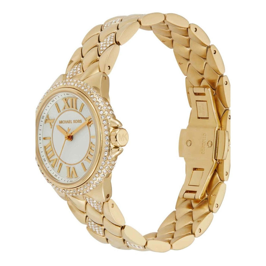 Michael Kors Mini Camille Pavé Dameshorloge met witte wijzerplaat en gouden accenten - MK4801 Secundaire afbeelding