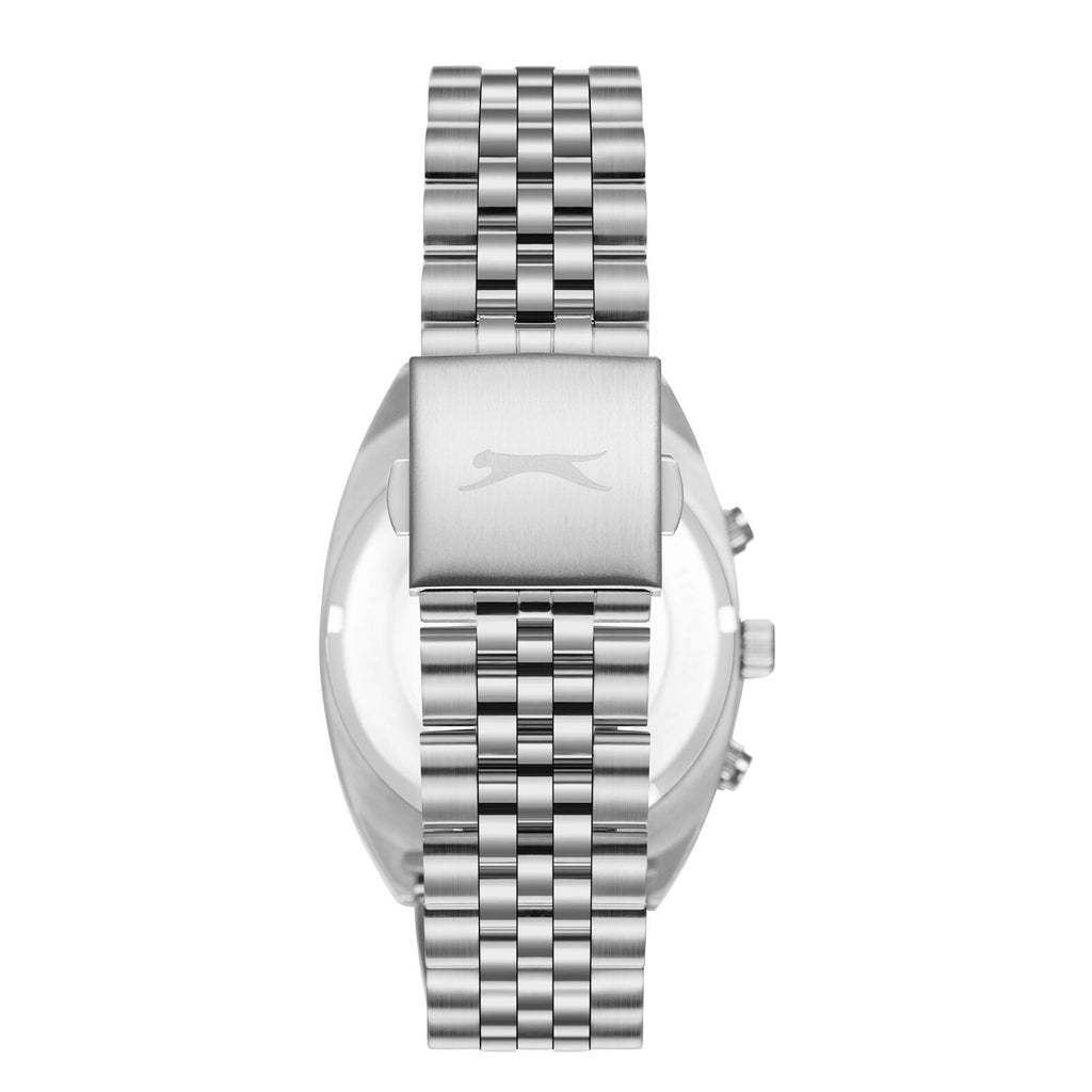 Slazenger Luminous Multifuntion Dark Blue Sunray Dial Silver Watch - SL.09.2574.2.390
