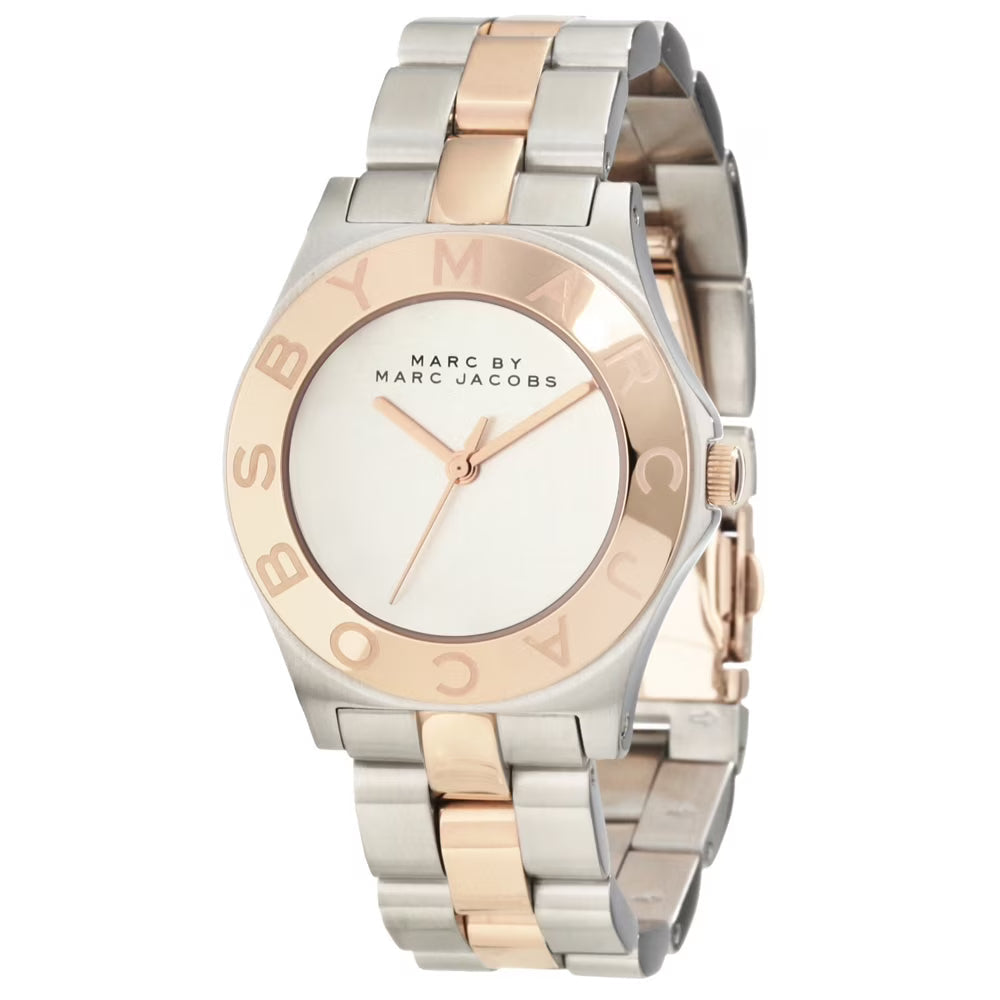 Marc By Marc Jacobs Blade Mirror Dial Silver Gold Watch MBM3129 Main image