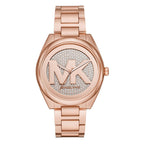 Michael Kors Janelle dameshorloge met pavélogo in roségoudkleur - MK7312